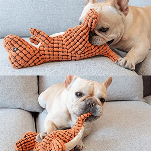 2024 New Indestructible Robust Dino Plush, Squeaky & Durable Dog Chew Toys for Aggressive Chewers, Interactive for Boredom (E-A+B) - color: E-A+B