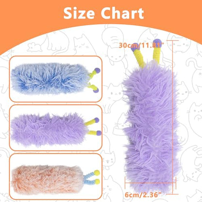 3 Pack Catnip Toys,Soft and Durable Cat Pillows Toys, Rich Color Cat Toys with Antennae, Indoor Interactive Cat Kicker Toys, Companion Toys for Cats (Antenna Purple Set) - color: A-Purple+Blue+Pink