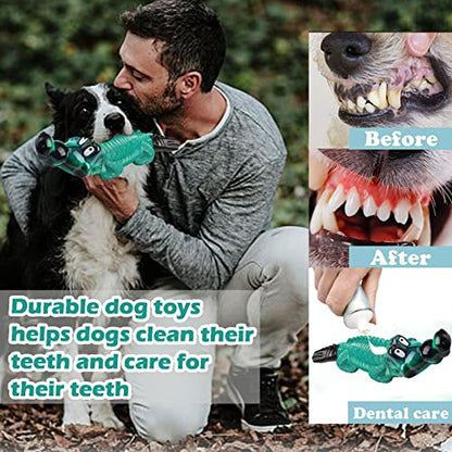 Dog Toys for Aggresive Chewers：Tough Dog Toys for Large Dogs - Indestructible Dog Toy- Heavy Duty Dog Toys for Small/Medium/Large Dogs Breed to Keep Them Busy