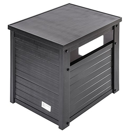 New Age Pet ECOFLEX Litter Loo Moisture and Odor Resistant Enclosure & End Table, No‑Tools Assembly, 10 Year Warranty, Espresso Black, Standard - color: Black, size: Standard
