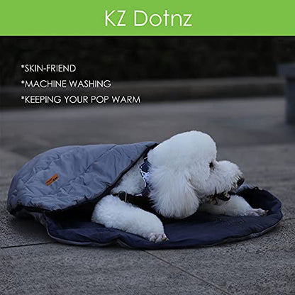 Camping Dog Sleeping Bag, Waterproof Warm Pet Bed Cave, Packable Washable Dog Bed Mat with Compression Bag - size: Medium