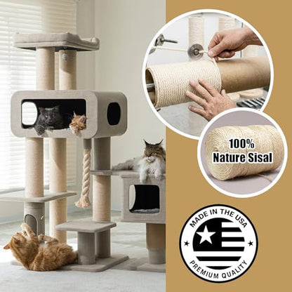 Catry Cat Scratching Post Replacement, 6-20 inch Multi-option Posts, Universal Replaceable Post for Feline Home Repair/Refresh with M10/M8 Screw Kit, Nature Sisal Rope, DIY Cat Tree - size: 10.5 Inches