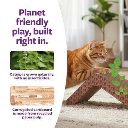 SmartyKat Scratch Ladder Angled Cat Scratcher with Catnip Infusion Technology, Versatile for Floor or Wall Use - color: Scratch Ladder