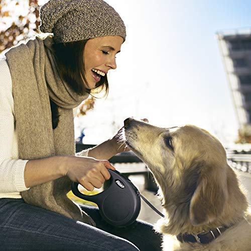 Flexi New Classic Cord Black Retractable Dog Cat Lead Extra Small 8kg - 3M - size: X-Small (3 m)