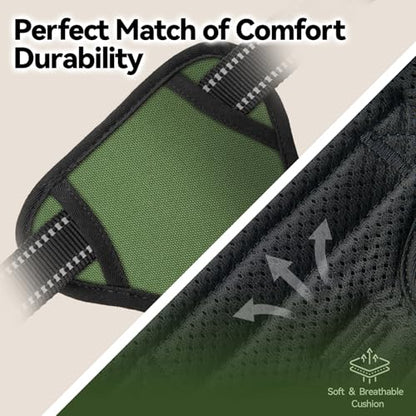 PHOEPET No Pull Dog Harness with Handle Front & Back Clip, Easy on Lockable Snap Buckle at Neck, Adjustable Reflective Vest with Handle for Small Medium Large Dogs (XS, Misty Green) - color: Misty Green, size: Extra Small