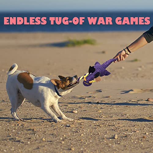 GOOLA Purple Dragon Dog Toy, Plush Squeaky Toy for Large Breeds, Interactive Fun with 5 Squeakers, Chew Toys for Puppies & Adult Dogs - color: Purple,Yellow,Black