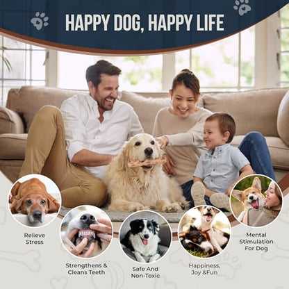 Coffee Wood Dog Chew and Natural Cotton Rope Toy for Regular Chewers - 100% Organic Wood Stick for Dog - Teeth Cleaning - Size L - size: Large