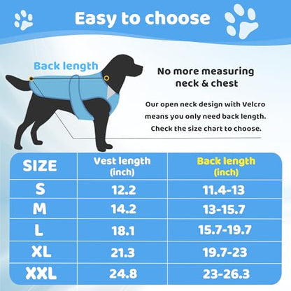 Summer Dog Cooling Vest - Lightweight Dog Cooling Jacket, Breathable Shirt for Walking, Outdoor Hunting Training and Camping (XL) - size: XL (Back Length 19.7-23 in)