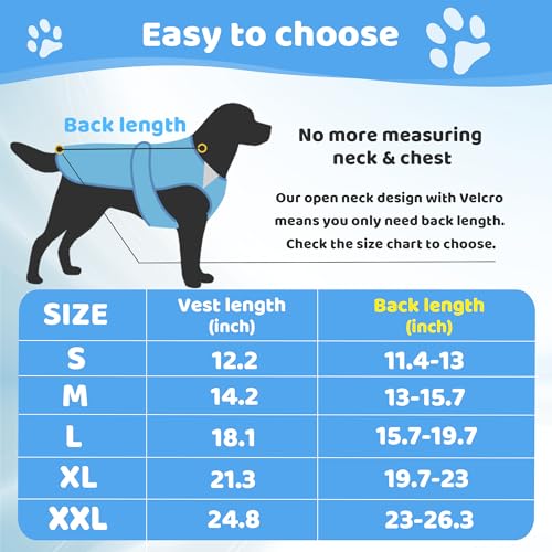 Summer Dog Cooling Vest - Lightweight Dog Cooling Jacket, Breathable Shirt for Walking, Outdoor Hunting Training and Camping (S) - size: S (Back Length 11.4-13 in)
