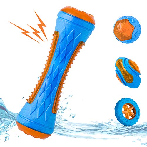 Dog Squeaky Toys, Pool & Beach Toys for Interactive Fetch & Play, TPR