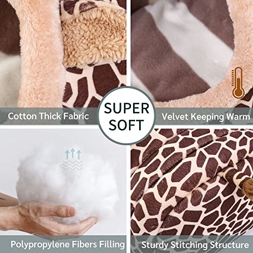 Warmer Hedgehog Supplies Toys House Cage Accessories Bed Sleeping Bag (L,Giraffe) - color: 1-Giraffe, size: L