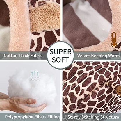 Warmer Hedgehog Supplies Toys House Cage Accessories Bed Sleeping Bag (L,Giraffe) - color: 1-Giraffe, size: L