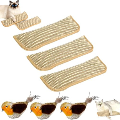 Catnip Kicker Pillow, Interactive Catnip Chew Toy, Soft Scratchable Material Feeds Your Cat’s Natural Instincts, Teeth Cleaning & Anxiety Relief (Chirping Bird Design * 3PCS) - color: Chirping bird design * 3PCS