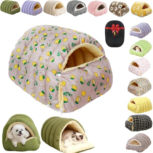 Removable and Washable Winter Closed-Off Cat Bed, Cutypet Winter Cave, Warm Foldable Secure Pet Nest for Indoor Cats & Small Dogs, Comfor Plush Snuggle Hut for Pets (Oxford Waterproof Cloth-Gray,M) - color: Oxford waterproof cloth-Gray, size: M