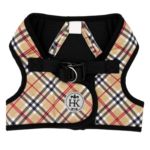 Huxley & Kent Hudson Walking & Training Harness - High Street Plaid (Extra-Small, 6-10lbs) - Easy Control Step-in Mesh Vest Harness with Reflective Strips for Safety - H&K - color: High Street Plaid, size: Extra-Small