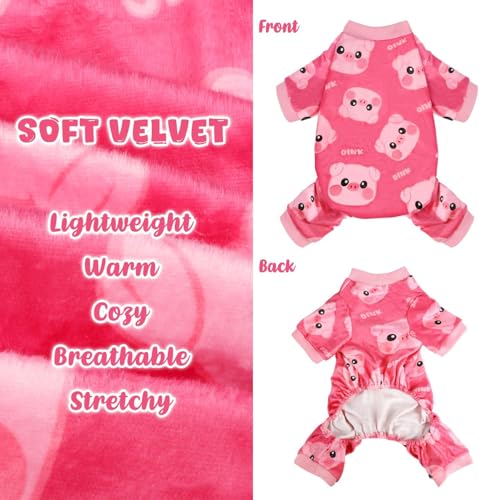 Dog Pajamas Soft Lightweight Dog Onesies Outfit Clothes for Small Medium Large Puppy Pjs for Pet Boys Girls Dogs Cats - size: S (Back: 7",Chest: 11.8", 2.5-5lbs)