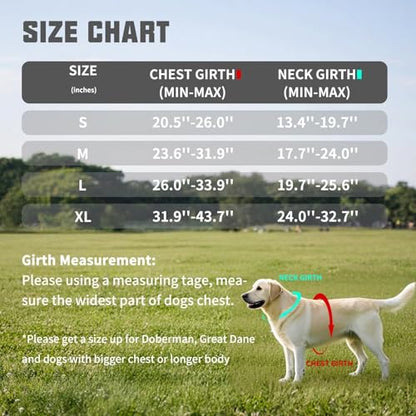 AUROTH Dog Harness and Leash Set, Soft Padded Service Dog Vest with 5.25FT Dog Leash, No Choke, Easy On Pet Vest, Adjustable Reflective No Pull Dog Harness for Large Dogs, Easy Walking and Training - color: Black, size: Large