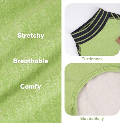 KYEESE Dog Pajamas, Soft Dog Pajamas for Small Dogs Boy Girl, Comfy Dogs PJS Lightweight Onesie Clothes, Stretchy Jammies Pet Sleepwear, Pet Jumpsuit Outfit, Green, M - color: 03# Green, size: Medium (11-15lbs)