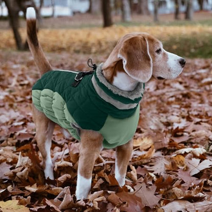 Lelepet Warm Dog Winter Coat Dog Coats for Small Dogs Waterproof Dogs Jacket with Harness Built in Reflective Cold Weather Coats Windproof Zip-Up Winter Fleece Vest Snowsuit Chihuahua Teal Green - color: Teal Green, size: X-Small