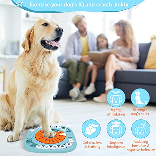 FOXMM Dog Puzzle Toys, Interactive Treat Puzzle Dog Toy for IQ Training & Mental Stimulating, Squeaky Design for Large, Medium, Small Dogs - style: M-Level 3