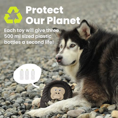 PAWSPIK Flying Disc Tug-of-War Toy, Eco-Friendly Recycled Material, Squeaker Toy for Medium and Large Dogs, for Throwing & Fetching 8.5" Diameter (Tough Tiger) - style: Tough Tiger