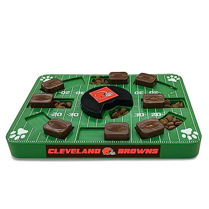 Pets First NFL Cleveland Browns Puzzle Treat Dog Toy - Interactive Toy for Dogs - color: CLEVELAND BROWNS, size: Standard