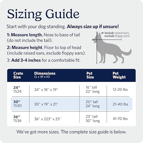 MidWest Homes for Pets 30-Inch iCrate for Medium Breeds, 21-40 lbs, Single Door Folding Dog Crate with Divider Panel, Leak-Proof Tray & Secure Latch, Portable, Durable & Easy to Assemble - size: 30.7"L x 19.3"W x 21.5"H