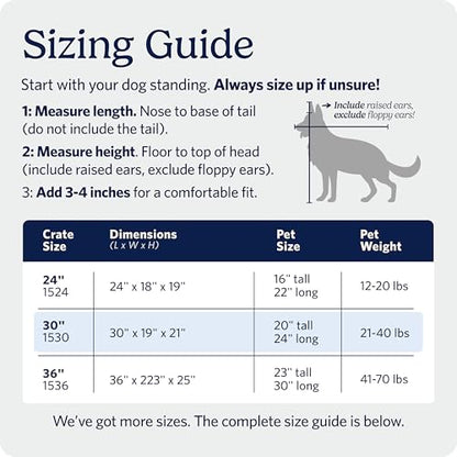 MidWest Homes for Pets 30-Inch iCrate for Medium Breeds, 21-40 lbs, Single Door Folding Dog Crate with Divider Panel, Leak-Proof Tray & Secure Latch, Portable, Durable & Easy to Assemble - size: 30.7"L x 19.3"W x 21.5"H