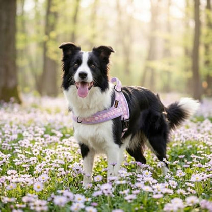 Didog No Pull Dog Harness with Soft Padded, Easy Walk Dog Harness with Quick Release Buckle, Adjustable & Reflective Pet Harness with Soft Padded for Medium Dogs (M:Chest 22-26", Purple) - color: Purple, size: M:Chest 22-26", Fit 25-40 lbs