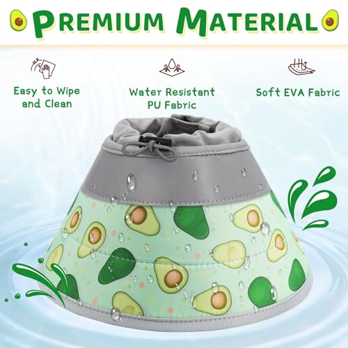 Cat Cone Collar Soft to Stop Licking, Adjustable, Foldable Lightweight Kitten Cones After Surgery Recovery for Cats & Kittens, Cat Cone Alternative, Easy Eating (Avocado Green, S) - color: Avocado Green, size: S