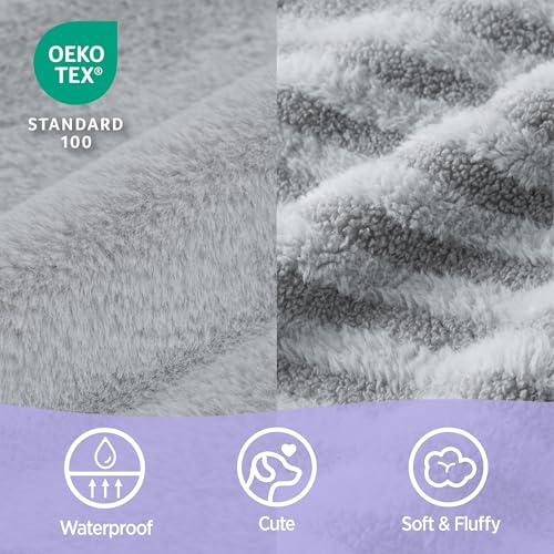LE SURE Cute Dog Beds Large Sized Dog, Orthopedic Waterproof Large Pet Bed with Sides, High Back Non-Slip Bottom and Egg-Crate Foam Pet Couch Sofa with Washable Removable Cover, Grey - color: Grey, size: 35.0"l X 25.0"w X 7"th