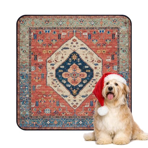 Lahome Extra-Large Washable Dog Pee Pads (72"x72") - Super Absorbent & Waterproof - Leakproof Reusable Mat for Playpens, Beds & Whelping, Convenient Cleanup,Red - color: Red, size: 6FT x 6FT (Pack of 1)