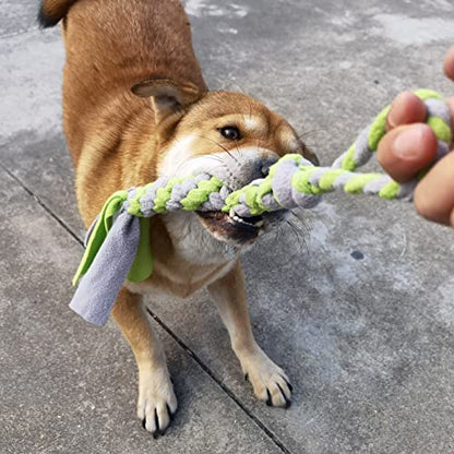 Dewonch Dog Fleece Rope Teaser Toy as Replacement to Chase and Tug (B-2PCS) - style: B-2PCS
