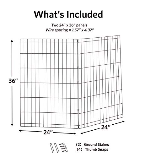 MidWest Homes for Pets Add-on Panel, 36 Inch - color: Black, size: 36H-Inch Pen Extension Panel