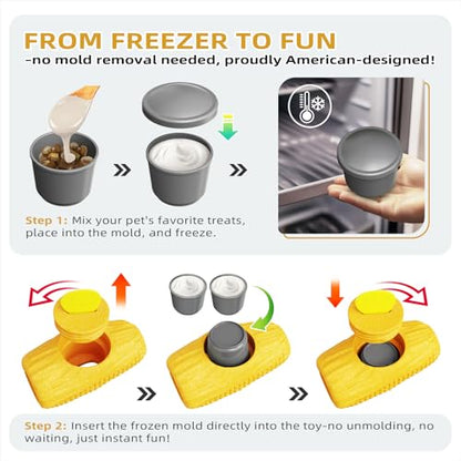 BSISUERM Interactive Dog Toys for Aggressive Chewers, Indestructible Dog Chew Corn Stick Enrichment Toy for Large Medium Dogs, Frozen Dog Treat Holder for Boredom to Keep Them Busy, Reduce Anxiety