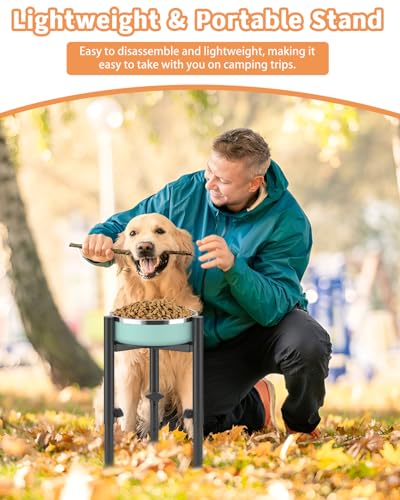 Adjustable Elevated Dog Bowls, Single Dog Food Bowl Stand, Wide 6-10”, 4 Heights Tall Raised Dogs Bowl Holder Water Feeder for Small Medium,Large Breed(3 Feet Normal, Stand Only) - color: 3feet-normal