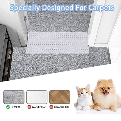 3.6 Feet Cat Carpet Protector, Non-Slip Carpet Protector for Pets, Carpet Scratch Stopper from Scratching Carpet at Doorway - size: 3.6FT-1PC