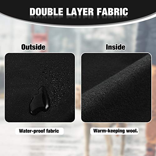 Geyoga 2 Pieces Waterproof Dog Snood Dog Neck and Ears Warmer Reflective Neck Ear Scarf Snood Headband Scruff Winter Headwear(Large) - size: Large