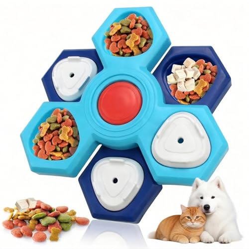Dog Slow Feeder - Interactive Dog Food Puzzle Toy, Treat Maze Game for Dogs & Cats, Mental Stimulation & Boredom Relief, Adjustable Difficulty Pet Enrichment Toy (Two Layers) - size: two layers