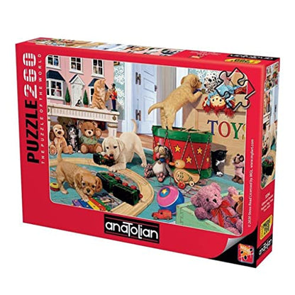 Anatolian Puzzle - Puppies Play Time, 260 Piece Jigsaw Puzzle #3334 - color: Puppies Play Time