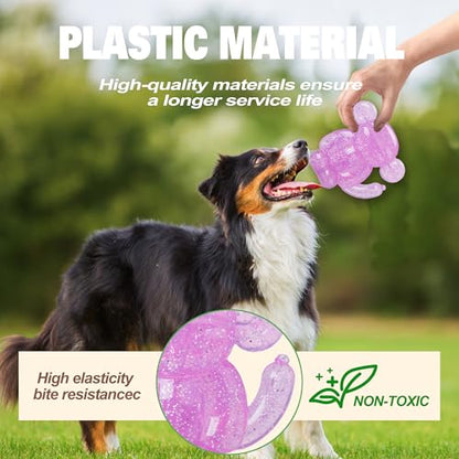 Monkey Dog Chew Toy, Indestructible Dog Rubber Toy for Medium & Large Dogs, Tough No Stuffing Puzzle Toy, Anxiety Relief & Dental Care, Interactive Cognitive Toy, 4.92inch (Pink) - color: PINK