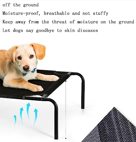Cooling Elevated Dog Bed, Outdoor Portable, Chew Resistant, Breathable, Washable with Non-Slip Feet, Portable Pet Bed for Dogs and Cats (70 * 124 * 21cm)