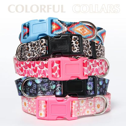 Adjustable Dog Collar with Safety Buckle Quick Release - Soft Nylon Pet Collars for Small, Medium, Large Puppies Dogs Collar Girls - color: 16, size: XL (Neck 18"-26")
