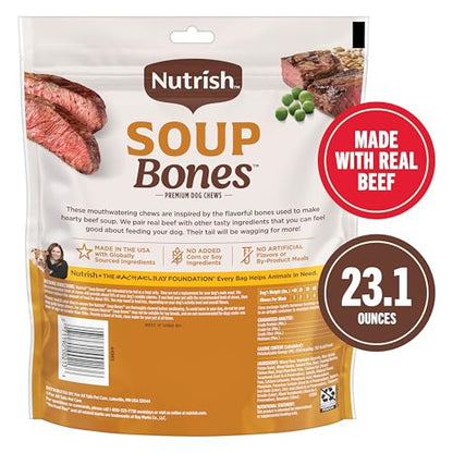 Nutrish Soup Bones Premium Dog Chews with Real Beef and Barley, 11 Chews, Packaging May Vary (Rachael Ray) - size: 1.44 Pound (Pack of 1)