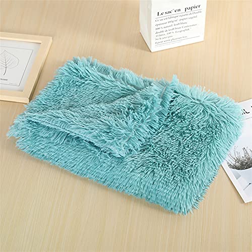 Pet Faux Fur Calming Blanket Soft Dog Cat Protector with Two-Side Fur, Thick Shaggy Bed Throws Pet Blankets Soft Fuzzy Microfibe Cat Throw Bed Couch Washable 22"x14" Inch Green - color: Green, size: 22"x14" Inch