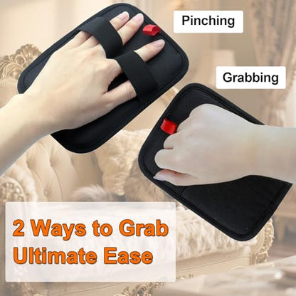 Pet Hair Removal Glove for Small Hands, 2Pcs Electrostatic Dog Cat Hair Remover Gloves for Furniture Car Seat Couch, Reusable Grooming & Shedding Tool with Free Steel Comb & Toothbrush - color: 2 Small Black