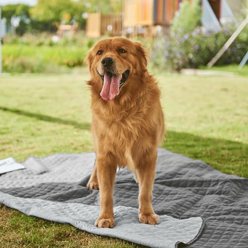 NICETOWN Dog Bed Cover for Pets Blanket for Couch Protection Waterproof Bed Covers Dog Blanket Furniture Protector Reversible Sofa Mat (1 Piece, Dark Grey/Light Grey, 62" Wide x 82" Long) - color: Dark Grey/Light Grey, size: 82"L x 62"W x 0.15"Th