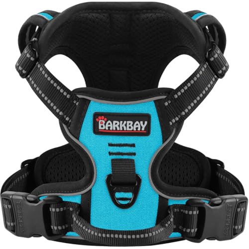 BARKBAY Dog Harness No Pull for Small Dogs - Adjustable, Reflective, Comfortable, No Choke, Heavy-Duty - Perfect for Outdoor Training, Walking, and Hiking - Strong & Durable - XS & Blue - color: Blue, size: X-Small