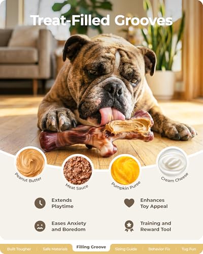 Dog Toys for Aggressive Chewers: 3 Pack Dog Chew Toys, Indestructible Dog Toy for Medium Large Dogs, Tough Dog Toys to Keep Them Busy, Chew Toys for Dogs, Bacon Flavor