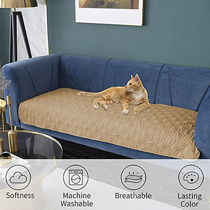Ameritex Waterproof Dog Bed Cover Pet Blanket for Furniture Bed Couch Sofa Reversible - color: Sand+beige, size: 30x53 Inch (Pack of 1)